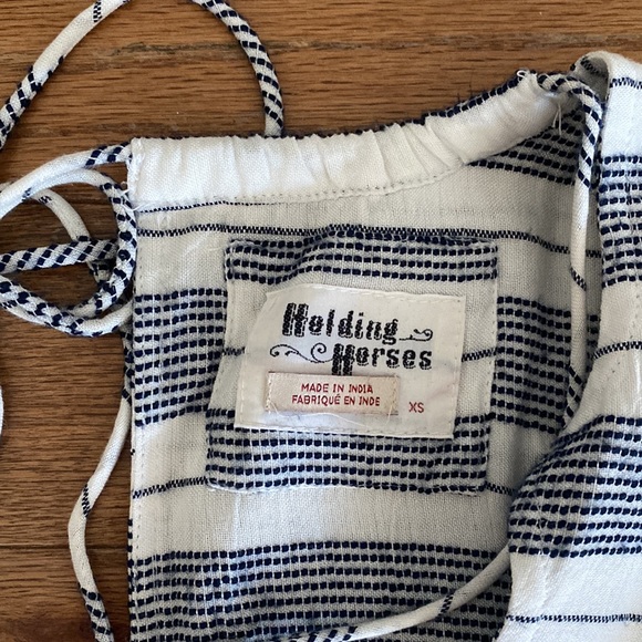Anthropologie Holding Horses Romper Striped - Picture 3 of 5